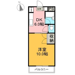 マンション明日香【2階】の間取り