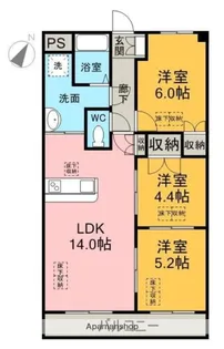 ルネス西武【303号室】の間取り