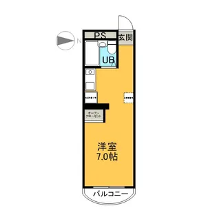 FUJI SKY TREE【105号室】の間取り