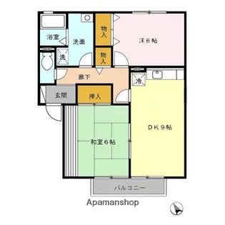 ガーデンコートK A【2階】の間取り