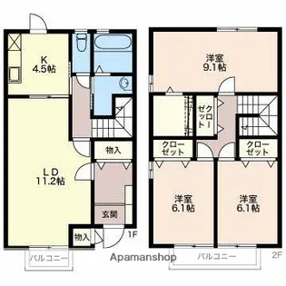 パストラル21A【105号室】の間取り