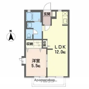 ディアス万野【101号室】の間取り