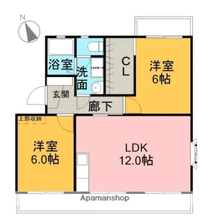 グリーンハイツ厚原【307号室】の間取り