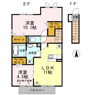 アルページェ【206号室】の間取り