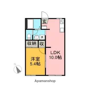 メゾン峰石C【1階】の間取り