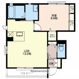 グリシーヌⅡA【101号室】の間取り