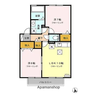 グランメール【1階】の間取り
