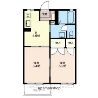 ディアコート岩本B【2階】の間取り