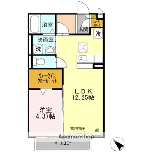 コージーコートⅡ【1階】の間取り