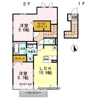 コンフォートヒルズA【2階】の間取り