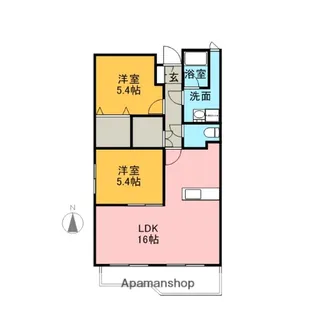 トゥールトロー【302号室】の間取り