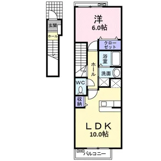 エアリー コートⅠ【2階】の間取り