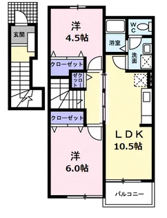 サンリット淀平A【2階】の間取り
