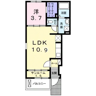 マーク・ピュア【1階】の間取り