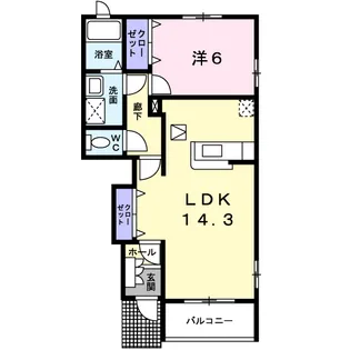 シャン・ド・フルール Ⅲ【1階】の間取り