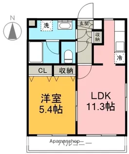 シャーク・トゥモロー【201号室】の間取り