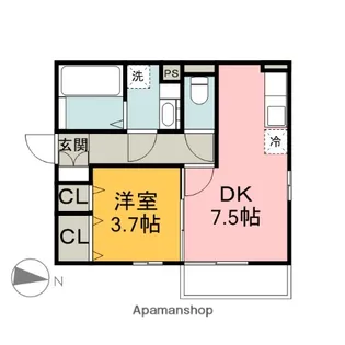 よろづや5B【101号室】の間取り
