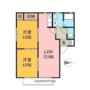 ビューテラスミサワA【202号室】の間取り