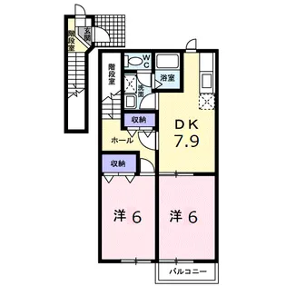 メゾンヴァンベールⅢ【2階】の間取り