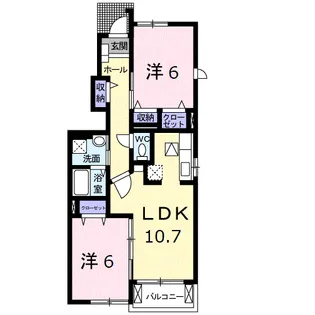 サンク・ヒル ウェスト【1階】の間取り