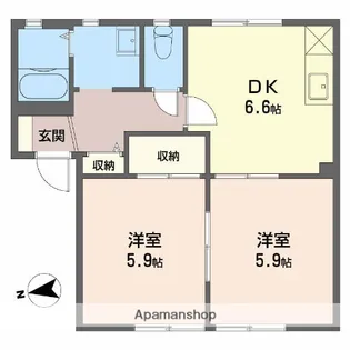 グランメール小泉C【101号室】の間取り