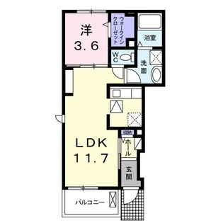 ビオーラKⅠ【1階】の間取り
