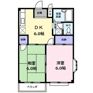 コーポ高山B【2階】の間取り