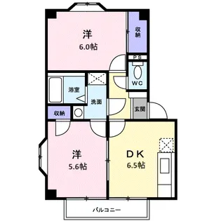 コリーヌよしかわA【2階】の間取り