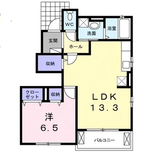 モンターニュ トロワ【1階】の間取り