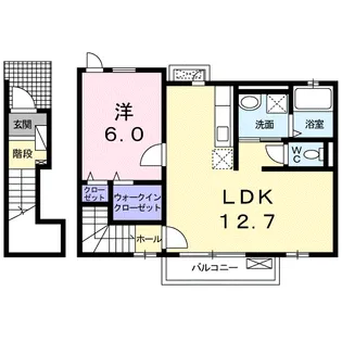 ハイツ長通【2階】の間取り