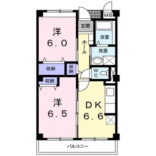 ベルラン88【4階】の間取り
