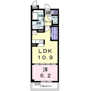 ベルクレール【3階】の間取り