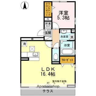 グランデタカオカ【A101号室】の間取り