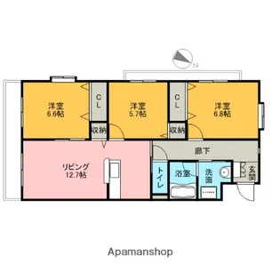 SAKURA【3階】の間取り