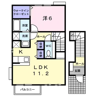 サンライズA【2階】の間取り