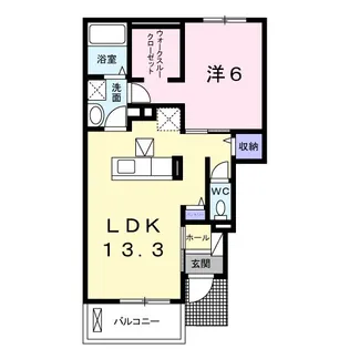 グラン ソレイユ【1階】の間取り