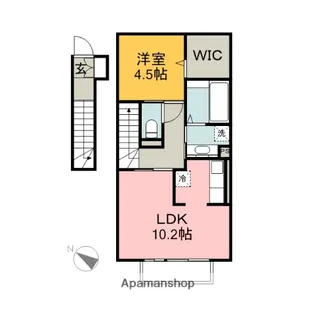 フローラⅡ三園【2階】の間取り