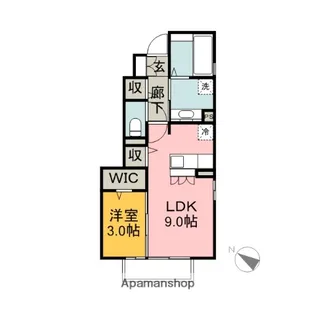フローラⅡ三園【1階】の間取り