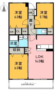 アルタ富士【203号室】の間取り