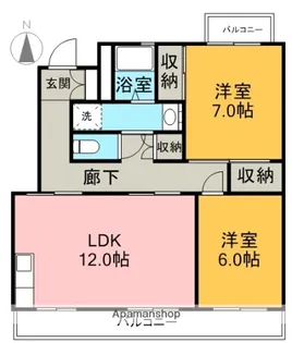 コーポ稲垣D【102号室】の間取り