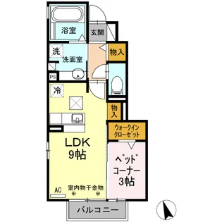 ファミールハイムE【1階】の間取り