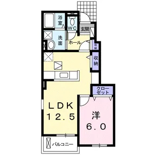 クレイドルⅡ【1階】の間取り