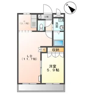 LIBERTY(リバティー)【2階】の間取り