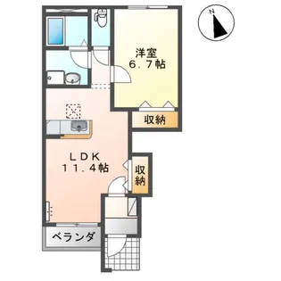 LE MIRAGE(レ ミラージ)【1階】の間取り