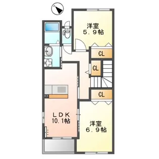 HEATH HILLS(ヒース ヒルズ)【2階】の間取り