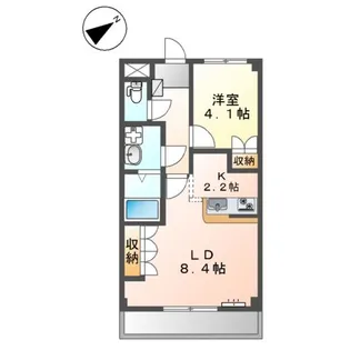 フローリッシュ若宮【1階】の間取り