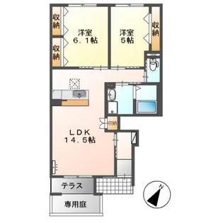 THE LERATO(ザ レラート)【1階】の間取り