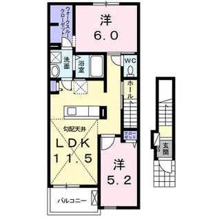 モカルーチェ【2階】の間取り