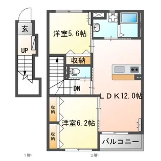 ヒールコート【2階】の間取り