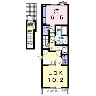 ペンタス【2階】の間取り